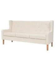 Trzyosobowa sofa Faselo 3C - kremowobiała w sklepie o6i2u8y4t0z.info