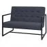 Szczegółowe zdjęcie nr 5 produktu Zgrabna 2-osobowa sofa Aparro - ciemnoszara