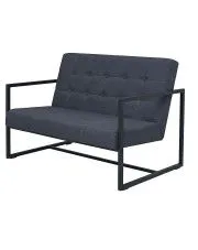 Zgrabna 2-osobowa sofa Aparro - ciemnoszara w sklepie o6i2u8y4t0z.info