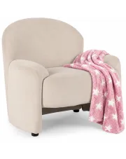Kremowy nowoczesny fotel futrzak boucle - Bimi 4X w sklepie o6i2u8y4t0z.info