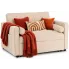 Beżowa rozkładana sofa amerykanka z poduszkami - Ladixi