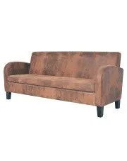 Trzyosobowa sofa Atlas 3X - brązowa w sklepie o6i2u8y4t0z.info