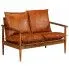 Szczegółowe zdjęcie nr 10 produktu Elegancka skórzana sofa Canes - brązowa