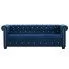 Szczegółowe zdjęcie nr 4 produktu Aksamitna sofa w stylu Chesterfield Xavier 3Q - niebieska