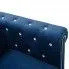 Szczegółowe zdjęcie nr 7 produktu Aksamitna sofa w stylu Chesterfield Xavier 3Q - niebieska