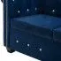 Szczegółowe zdjęcie nr 9 produktu Aksamitna sofa w stylu Chesterfield Xavier 3Q - niebieska