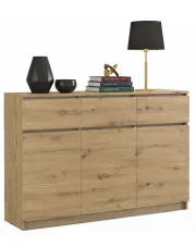 Komoda z szufladami i 3 szafkami dąb artisan - Haklen w sklepie o6i2u8y4t0z.info