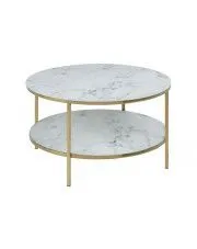 Złoty elegancki okrągły stolik kawowy - Mepo 2X w sklepie o6i2u8y4t0z.info