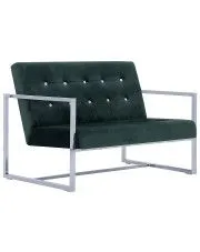 Zgrabna 2-osobowa sofa Aparro - ciemnozielona w sklepie o6i2u8y4t0z.info