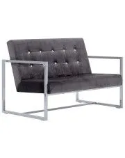 Zgrabna 2-osobowa sofa Aparro - szara w sklepie o6i2u8y4t0z.info