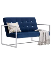 Granatowa tania sofa 2-osobowa - Aparro w sklepie o6i2u8y4t0z.info