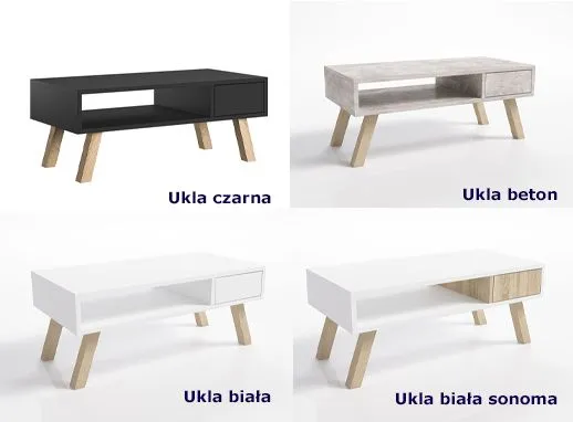 Designerska ława Tulior - biała