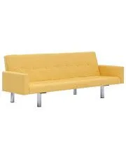 Rozkładana sofa Enya z podłokietnikami - żółta w sklepie o6i2u8y4t0z.info