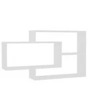 Zestaw białych półek ściennych - Keira w sklepie o6i2u8y4t0z.info
