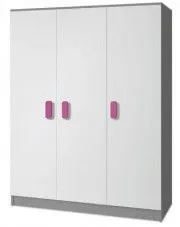 Nowoczesna szafa z kolorowymi uchwytami Taylor 12X - szara w sklepie o6i2u8y4t0z.info