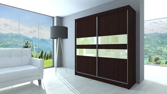 Produkt Szafa przesuwna Geran 3X - wenge lacobel - zdjęcie numer 2