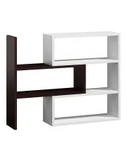 Rozsuwany regał biały + wenge - Inglis 2X w sklepie o6i2u8y4t0z.info