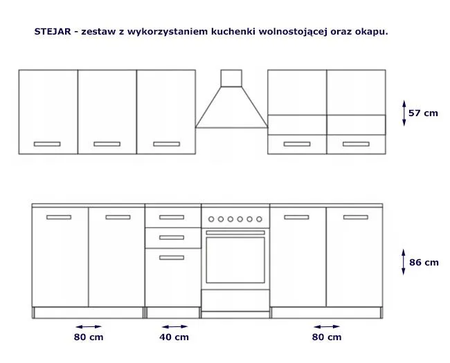 Produkt Zestaw kuchennych mebli Igaris - biały połysk - zdjęcie numer 3