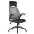 Ergonomiczny fotel obrotowy do biurka popiel + czarny - Parso