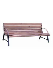 Drewniana ławka tarasowa Alexis 120 cm - orzech w sklepie o6i2u8y4t0z.info