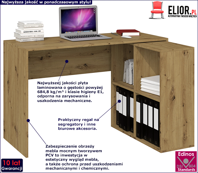 Nowoczesne biurko komputerowe Selex 3X
