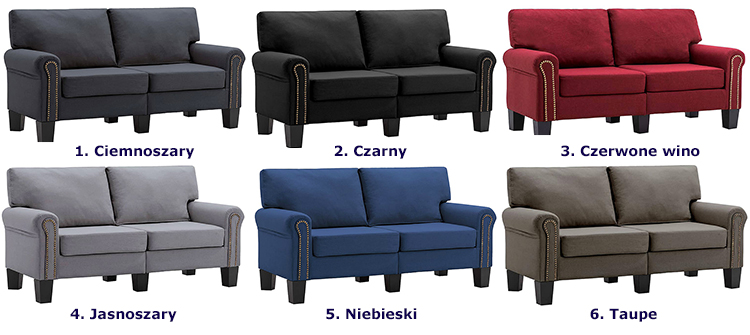 Produkt Luksusowa dwuosobowa sofa czerwone wino - Dionas 2X