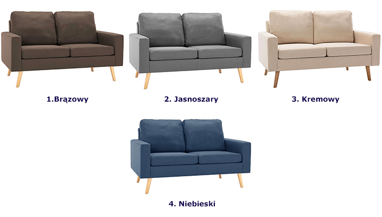 Produkt 2-osobowa kremowa sofa - Muria 2Q