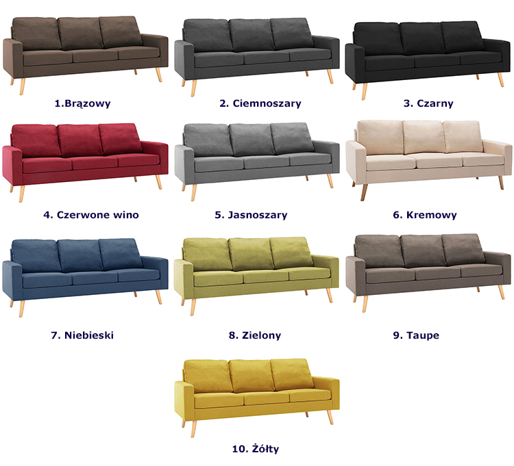 Produkt 3-osobowa zielona sofa - Muria 3Q