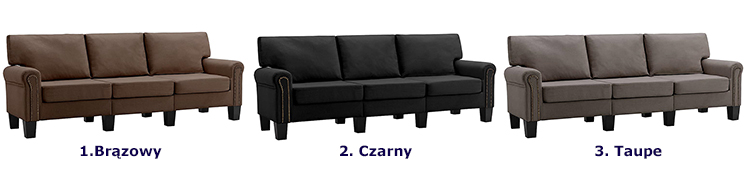 Produkt Trzyosobowa brązowa sofa - Dionas 3X