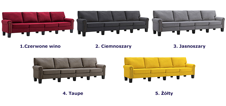 Produkt Czteroosobowa żółta sofa - Dionas 4X