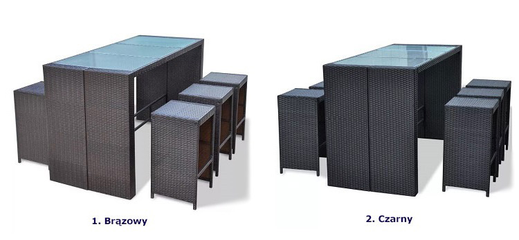 Produkt Zestaw barowy do ogrodu Tavon - brązowy - zdjęcie numer 2