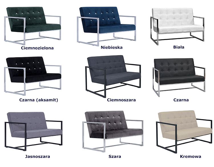 Produkt Dwuosobowa grafitowa sofa - Aparro