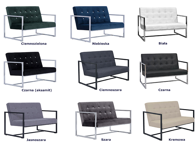 Produkt Granatowa sofa 2-osobowa - Aparro - zdjęcie numer 3