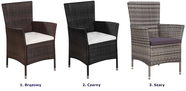 Produkt Czarny 3-częściowy zestaw mebli ogrodowych bistro – Aser - zdjęcie numer 2