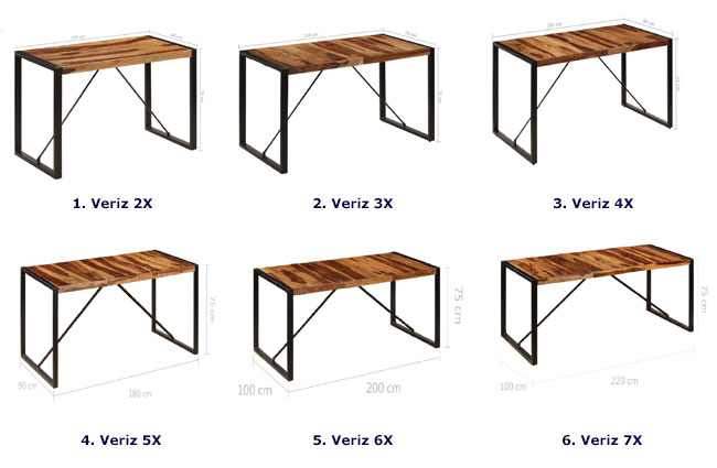 Produkt Brązowy stół z sheesham 80x160 – Fulo 4X